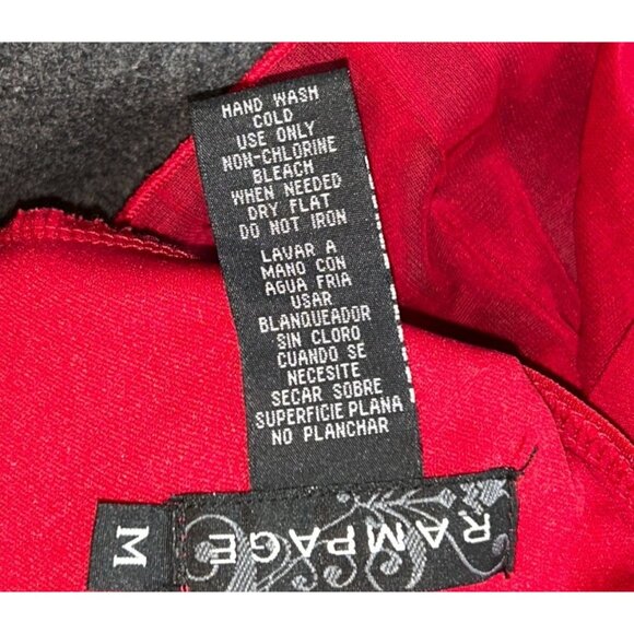 Rampage Womens Sleeveless Pleated Babydoll Top Red Sequin Medium Y2K Holiday - Picture 8 of 9